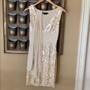 Cream BCBC sequin dress